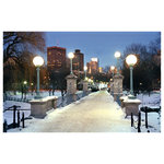 Sadkowski Photography Collection - Artwork, Boston Public Gardens Footbridge, The Sadkowski Boston Collection - The famous Haffenreffer Bridge on the BPG  on a clear winter night.  Printed to order. on archival enhanced matte or premium luster paper with archival ink.  Image measures 24 x 30 including 2 inch border all around.  Shipped in protective tube.  Shipping included.  Image signed by the artist.  Larger sizes available.  From the exclusive Sadkowski Photography Collection,  where every image looks like a painting.