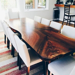 Black Walnut Live Edge Dining Table - Dining Tables