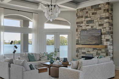 Inspiration for a transitional living room remodel in Toronto