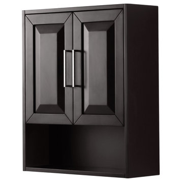 Daria Wall-Mounted Storage Cabinet, Dark Espresso