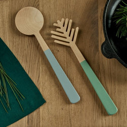 Wooden salad servers PINE NEEDLE - Serving And Salad Bowls