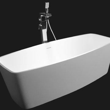 Amazing Solid Surface Bathtubs in white matte finish