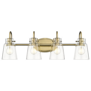 Bristow 4-Light Bathroom Vanity Light in Antique Brass