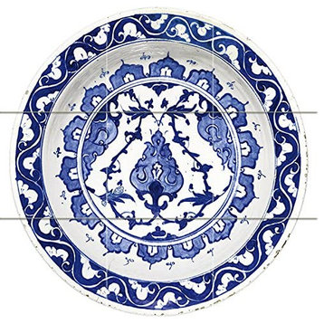 Tile Mural An Iznik bluewhite pottery Turkey Backsplash 4.25" Ceramic Glossy