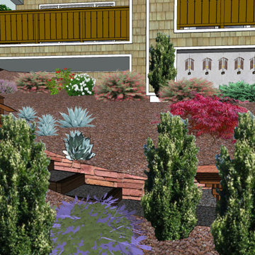 Japanese-Style Garden on a Steep Slope, San Francisco Bay Area