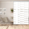 Blanched White 4-Panel Track Extendable Vertical Blinds 48-88"W