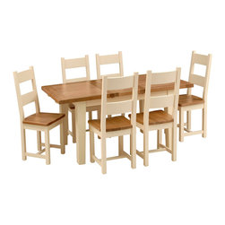 Cheltenham Cream Extending Table and 6 Ladderback Chairs - Dining Sets