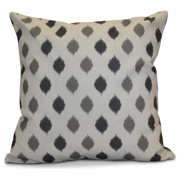 Decorative Outdoor Holiday Pillow Geometric, Gray, 16"x16"
