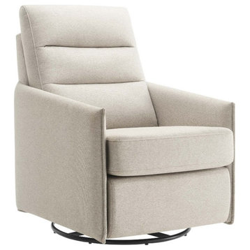 Modway Etta Upholstered Polyester Fabric Lounge Chair in Oatmeal