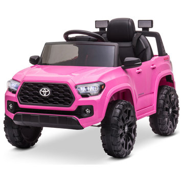Kidzone 12V Ride-On Truck, Battery Powered Car for Kids - Pink