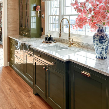 High-gloss Olive Green Kitchen