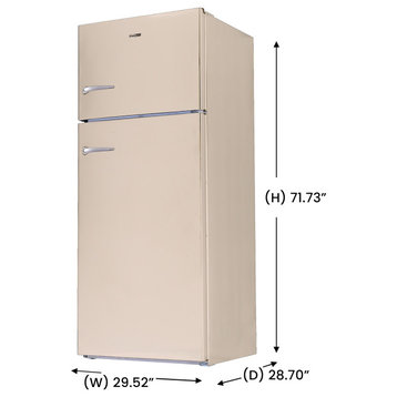 Conserv 18 cu.ft. Classic Retro Refrigerator with Factory Installed Ice Maker