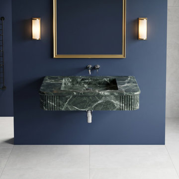 Verde Levanto Marble Sinks | Deep Emerald Stone Collection