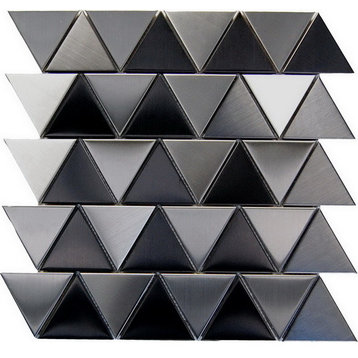Interlocking Blend Oddysey Pyramids Stainless Steel Tile, Single Piece