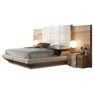 London Bed Dor04, King, Set3 Headboard, Bed Base and Nightstand
