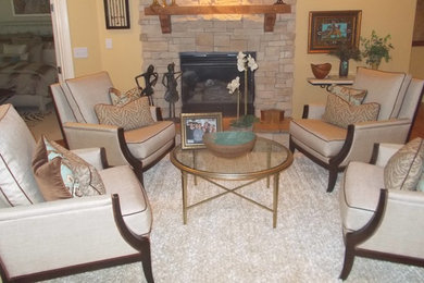 Example of an eclectic living room design in Other