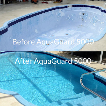 Residential Pool, before and after AquaGuard 5000
