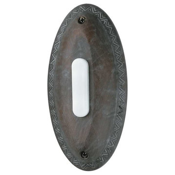 Craftmade Designer Surface Mount Oval Doorbell - Rustic Brick
