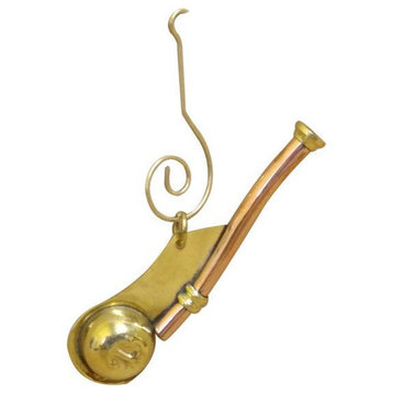 Solid Brass/Copper Bosun Whistle Christmas Ornament 4"