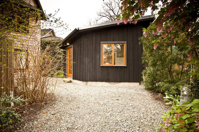 Inspiration for a contemporary shed remodel in Seattle