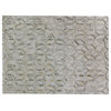 Natural Hide Cowhide Silver/Ivory Area Rug, 5'x8'