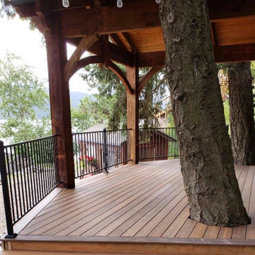 Forest deck wrapping around the trees