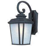 Maxim Lighting - Maxim Lighting 3346WFBO Radcliffe - One Light Large Outdoor Wall Mount - Classical, traditional style finished in a rustic Black Oxide finish with a hand painted Lace glass sure to add elegance to your home's exterior. Available in both incandescent and fluorescent versions with an optional LED source to consider. Shade Included: TRUE* Number of Bulbs: 1*Wattage: 100W* BulbType: Medium Base* Bulb Included: No