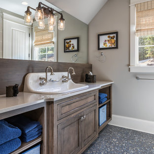 75 Beautiful Rustic Gray Bathroom Pictures & Ideas | Houzz