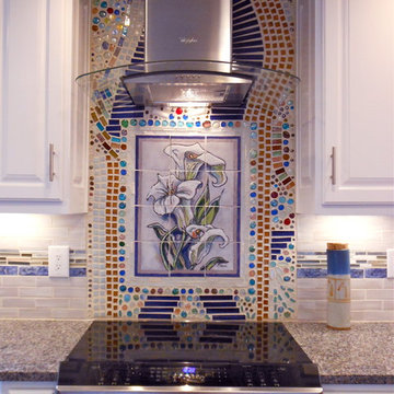 Hand Painted Ceramic Tile Back Splash