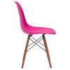 Vortex Side Chair Walnut Legs, Fuchsia, Set of 4