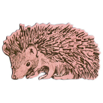 Pink Sideways Hedgehog Magnet