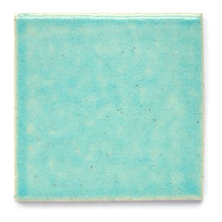 12W Blue Bell (Crackle and Glossy Finish) - Handmade Ceramic Tile - Tile