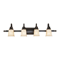 Belle Foret Model Bathgate Bath Collection - BF2604 4 Light Sconce - Bathroom Vanity Lighting