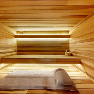 Wine Cellar to Cedar Sauna Suite — McLean, VA