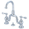 Kingston Brass Bathroom Faucet With Brass Pop-Up, Polished Chrome