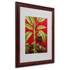 'Tropical Palm II' Matted Framed Canvas Art by Victor Giton