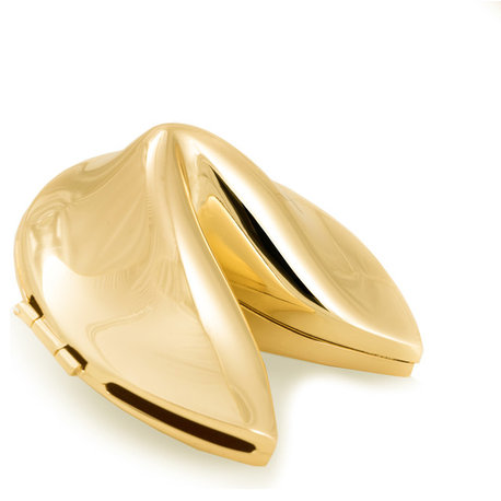 Gold Plated Fortune Cookie Box