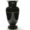 Consigned Dark Purple Blown Glass Vase w/ Gilded Decoration, English Victorian,