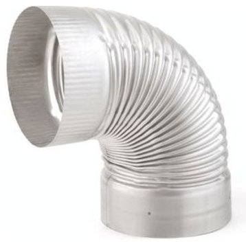 Heat-Fab 4814SS 8 Inch 90 Degree Crimped Elbow - Stainless Steel 304