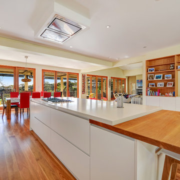 Kitchen Island with Timber Seating Area