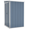 vidaXL Storage Shed Wall-mounted Outdoor Garden Shed Gray Galvanized Steel