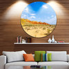 Rocky Mountain In Desert, Landscape Photo Round Wall Art, 11"