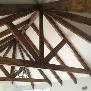 Beams - White to Faux Wood