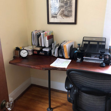 Small Home Office with Custom Cherry Desk