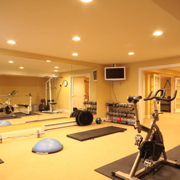 Basement Renovation with Workout Room