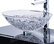 De Medici Luxury Ice Oval Crystal Vessel Sink