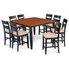 Sunderland Counter 9 Piece Dining Set with 18" Butterfly Leaf, Black and Cherry