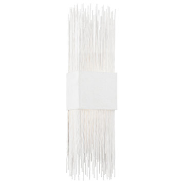 Sabine Two Light Wall Sconce, Gesso White