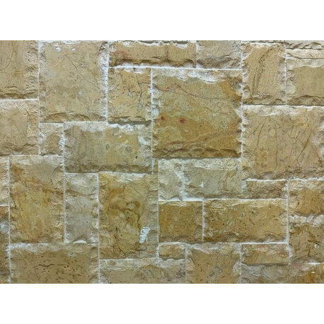 Natural Stone Honed Chiseled Edge Tile, Sand Beige, Random, Small Sample