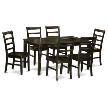 7-Piece Formal Dining Room Set, Table And 6 Matching Dining Chairs